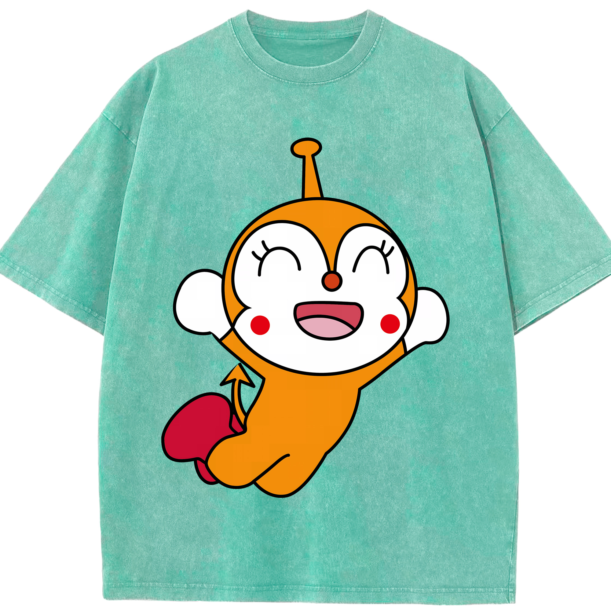 （画像用） アンパンマン Anpanman 綿100% ヴィンテージ風 半袖Tシャツ（フロントプリント）